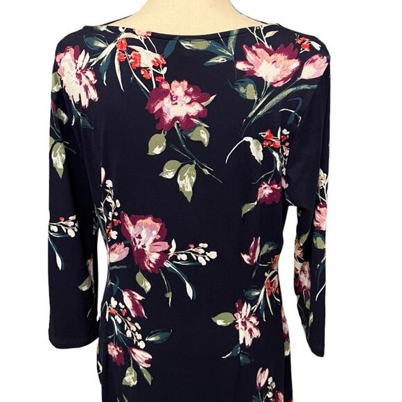 Verse Asymmetrical Navy Floral Dress Size XXL - Picture 5 of 7